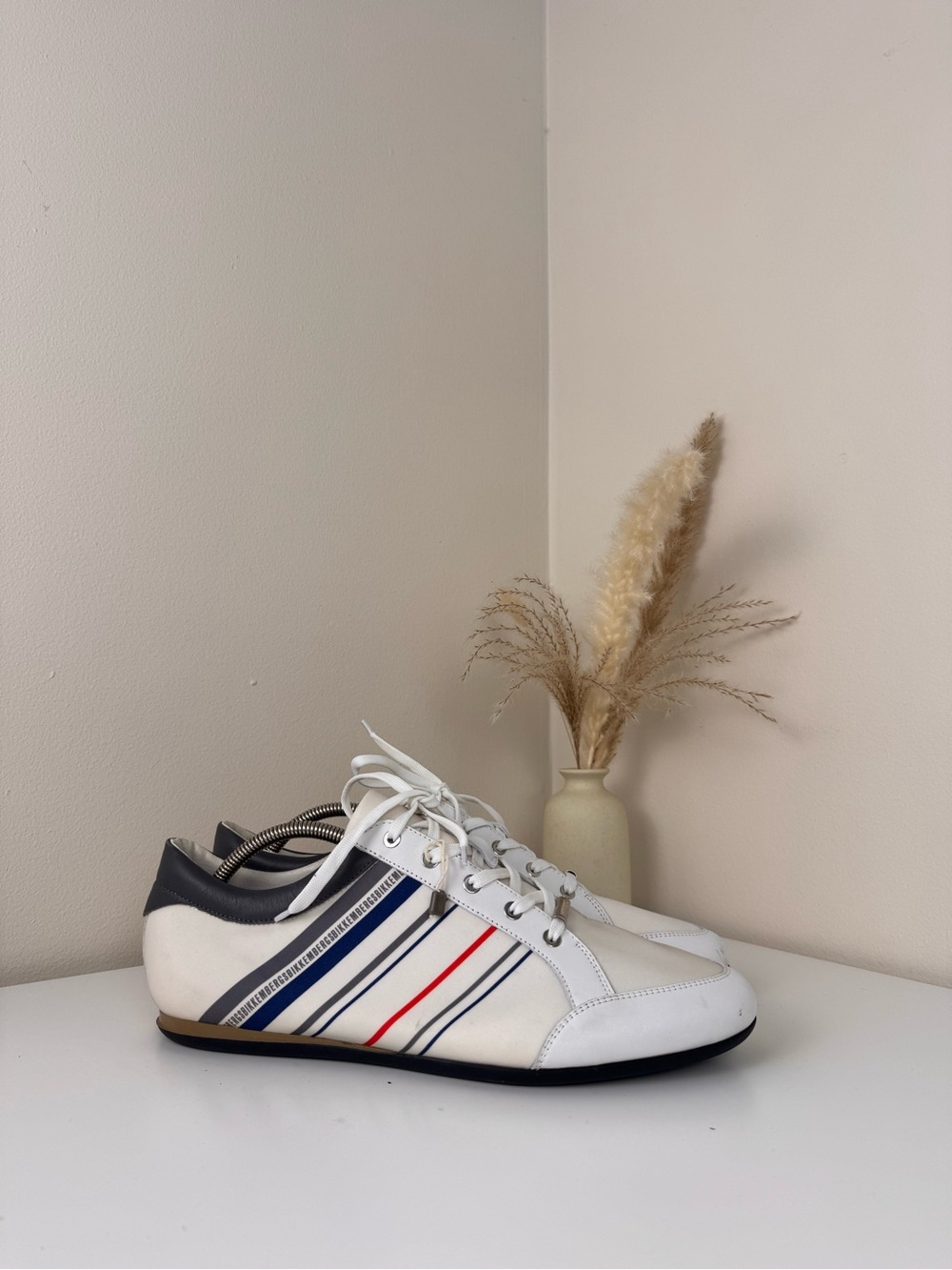 Bikkembergs White Leather Sneakers – EU 46